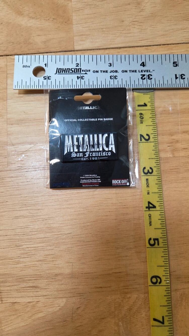Metallica Quake San Francisco Est 1981 Enamel Pin Badge Official METPIN16